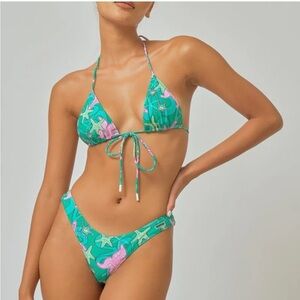 NEW Blackbough Martini Bikini Set Caribbean Triangle Top/High Rise Cheeky Bottom